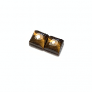 Oeil de Tigre Calibré Carré 8x8mm par paire (Afrique)