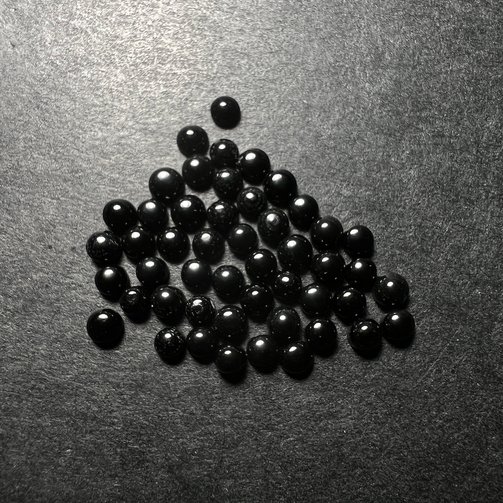 Onyx Noir Calibré Rond 3x3mm (lot de 2) – Image 2
