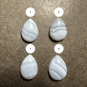 Agate Blue Lace Calibrée Poire 18x13mm (Afrique)